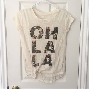 Graphic floral t-shirt